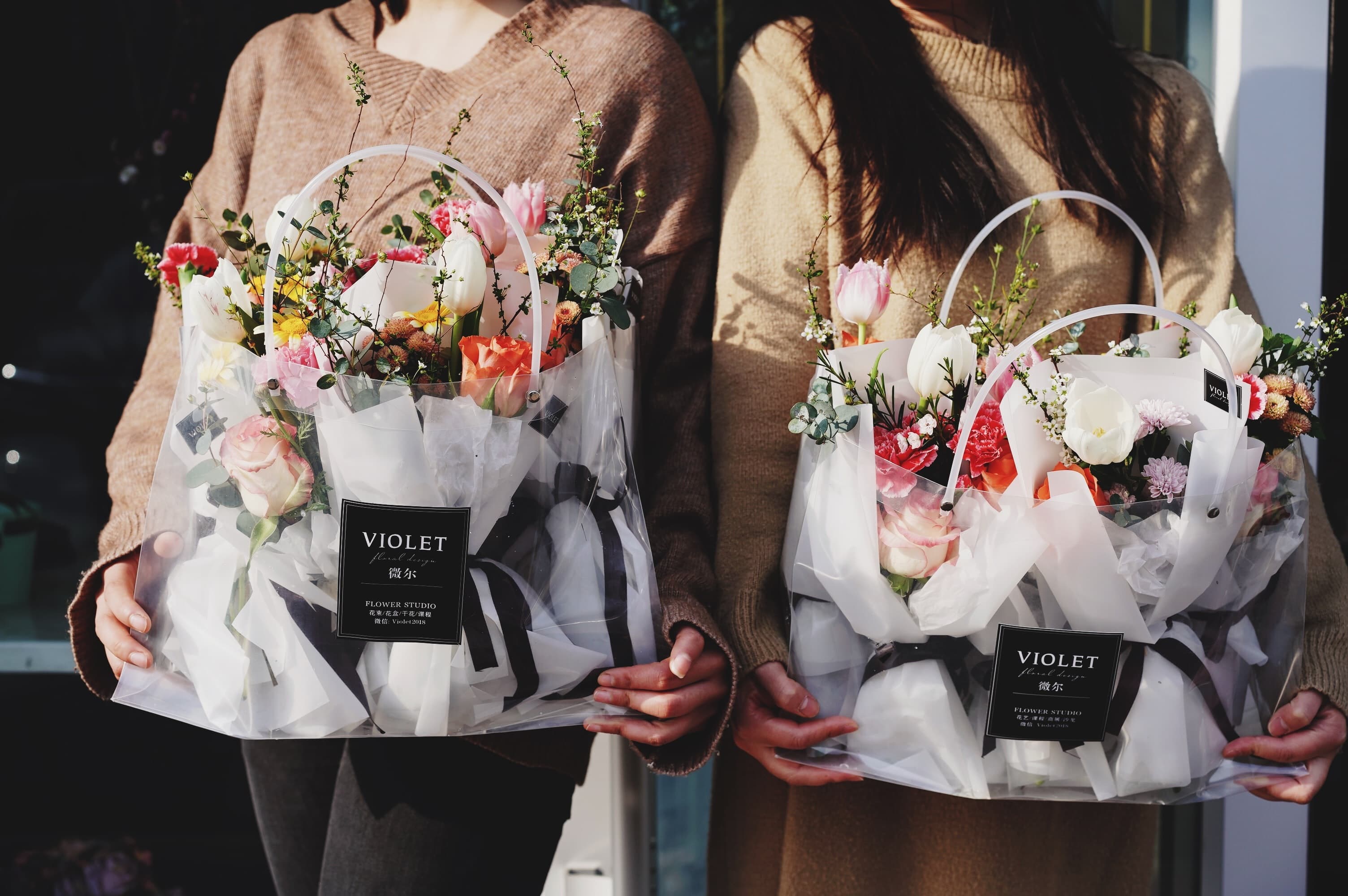 Violet flower arrangement